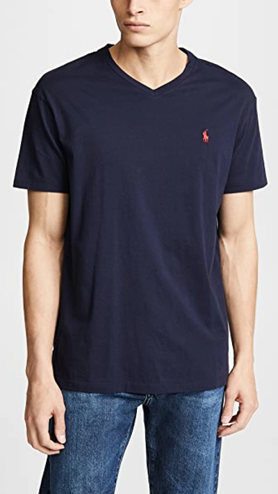 Polo Ralph Lauren Men's Classic-fit V Neck T-shirt In Ink