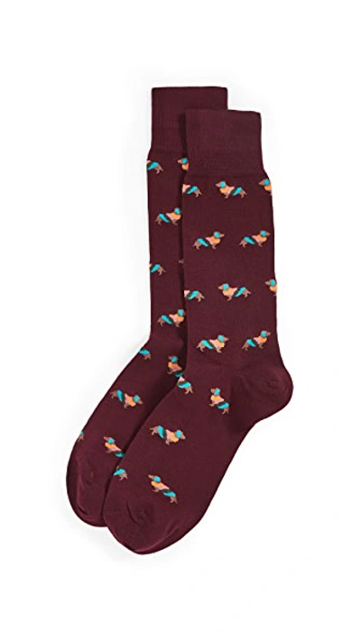 Shop Paul Smith Artist Dog Socks In Purple Multi