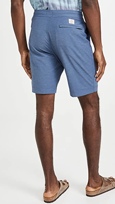 Shop Faherty All Day Shorts In Navy