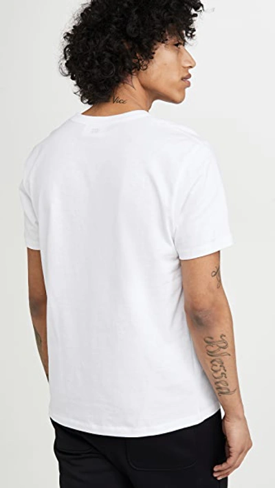 Shop Ami Alexandre Mattiussi Small Embroidered Logo T-shirt In White