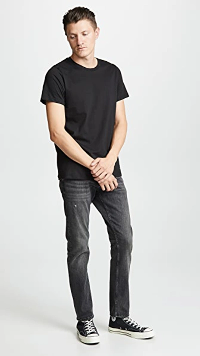 Calvin Klein Underwear Two-pack Logo-print Stretch-cotton Jersey T-shirts In Black
