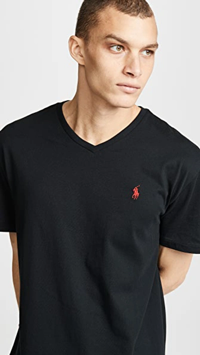 Polo Ralph Lauren Black Cotton T-shirt With Logo