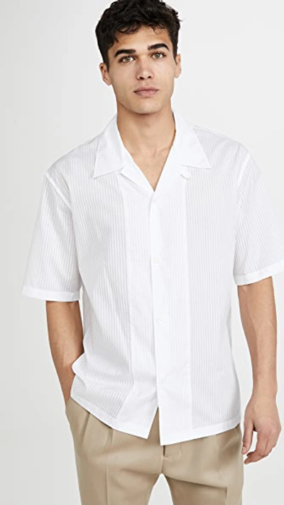 Shop Maison Margiela Short Sleeve Shirt In Off White