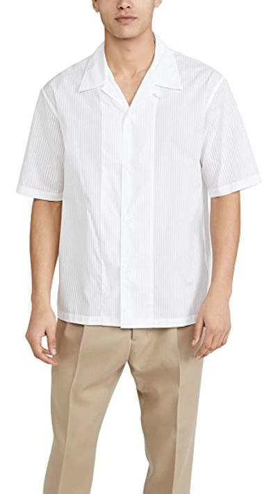 Shop Maison Margiela Short Sleeve Shirt In Off White
