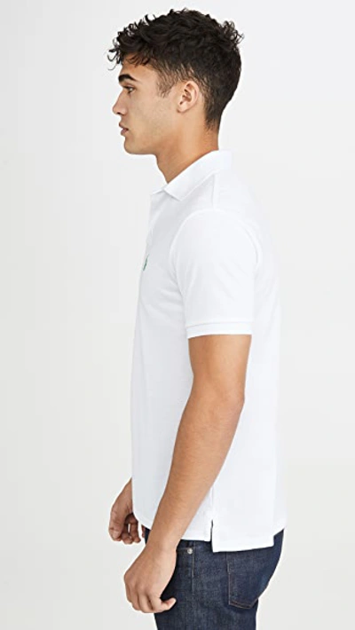 Shop Polo Ralph Lauren Sustainable Mesh Earth Polo In White