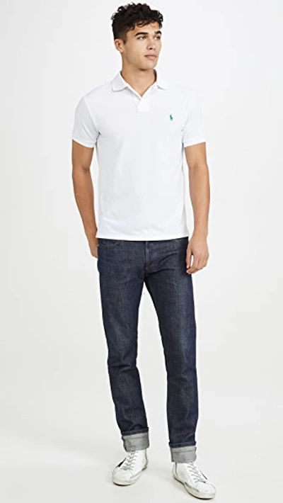 Shop Polo Ralph Lauren Sustainable Mesh Earth Polo In White