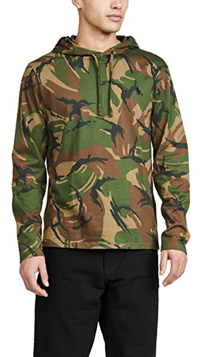 Shop Polo Ralph Lauren Hooded Tee In British Elmwood Camo