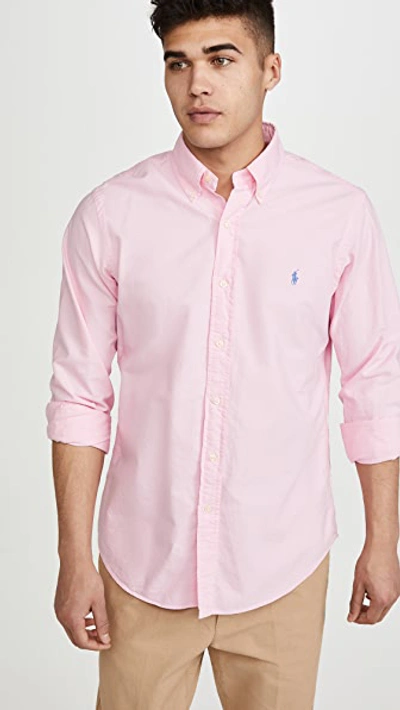 Shop Polo Ralph Lauren Gd Oxford Shirt In Pink