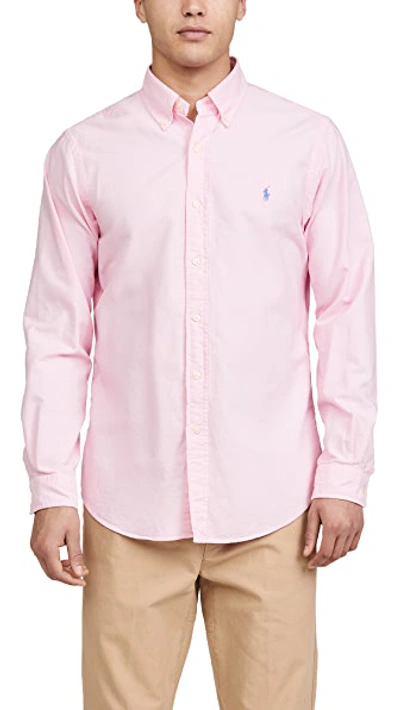 Shop Polo Ralph Lauren Gd Oxford Shirt In Pink