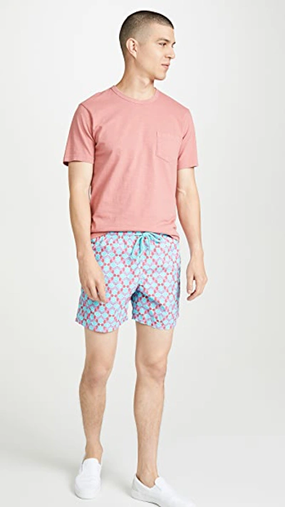 Shop Vilebrequin Cherry Blossom Turtles Moorea Swim Trunks