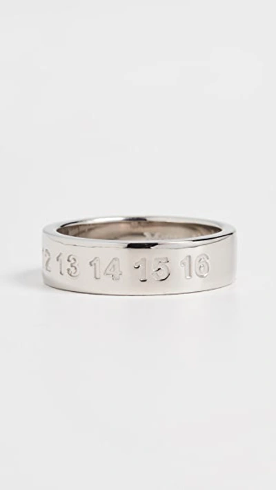 Shop Maison Margiela Smooth Edge Ring In Silver