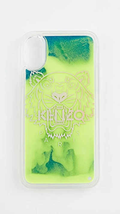 Shop Kenzo Tiger Head Iphone X / Xs Case In Lemon