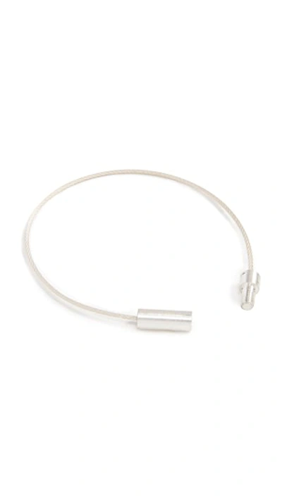 Shop Le Gramme 5 Grammes Brushed Cable Bracelet In Silver