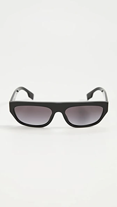 Shop Burberry Bow Sunglasses In Black/grey Gradient