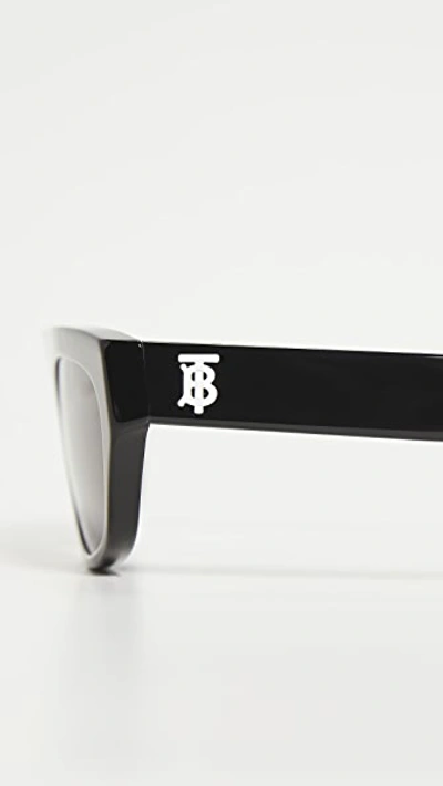 Shop Burberry Bow Sunglasses In Black/grey Gradient