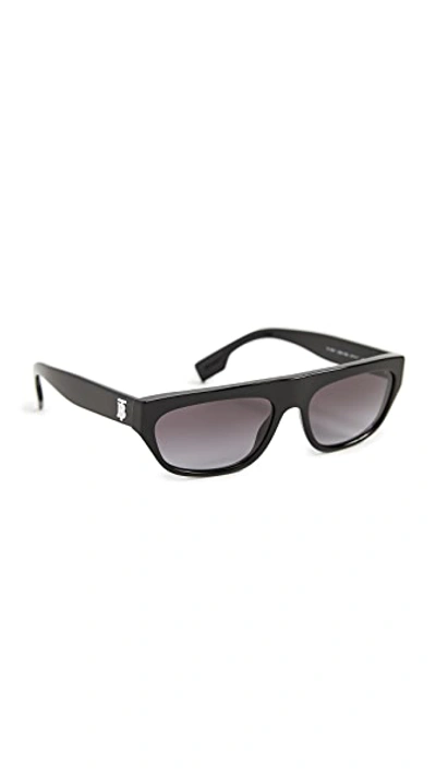 Shop Burberry Bow Sunglasses In Black/grey Gradient