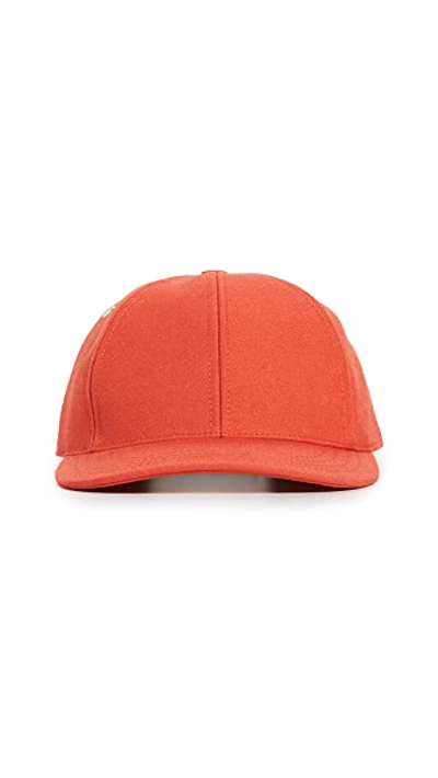 Shop Ami Alexandre Mattiussi Solid Baseball Hat In Red
