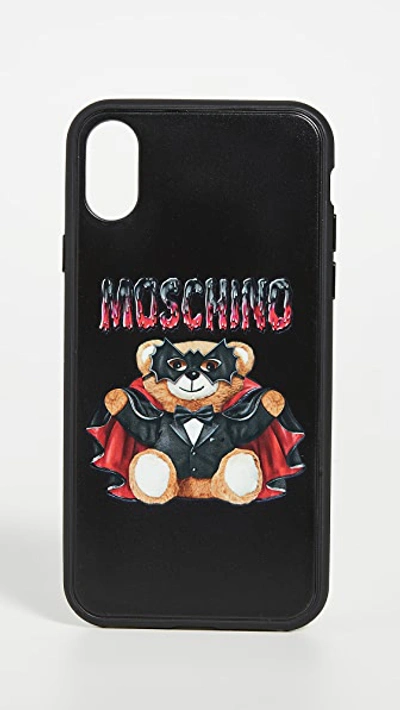 Shop Moschino Teddy X / Xs Iphone Case In Fantasy Teddy Black