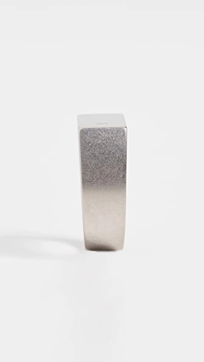 Shop Maison Margiela Signet Ring In Silver