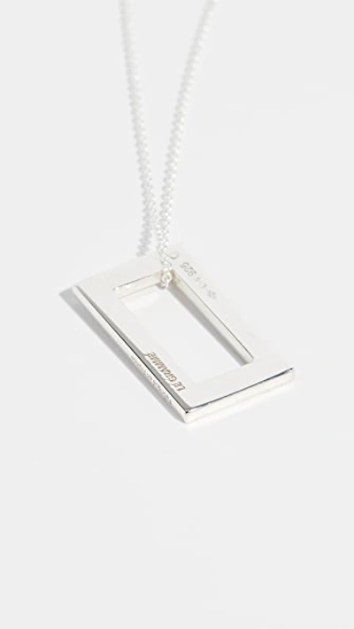 Shop Le Gramme 3.4g Medium Brushed Chain Necklace In Silver