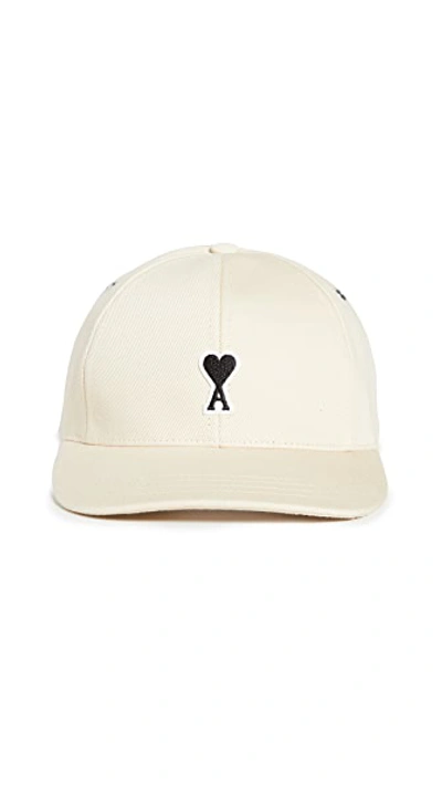 Shop Ami Alexandre Mattiussi Ami Logo Hat In Vanilla