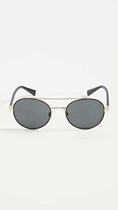 Shop Dolce & Gabbana 0dg2245-sunglasses In Gold/matte Black/grey