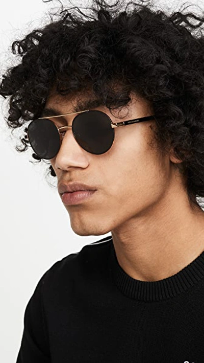 Shop Dolce & Gabbana 0dg2245-sunglasses In Gold/matte Black/grey