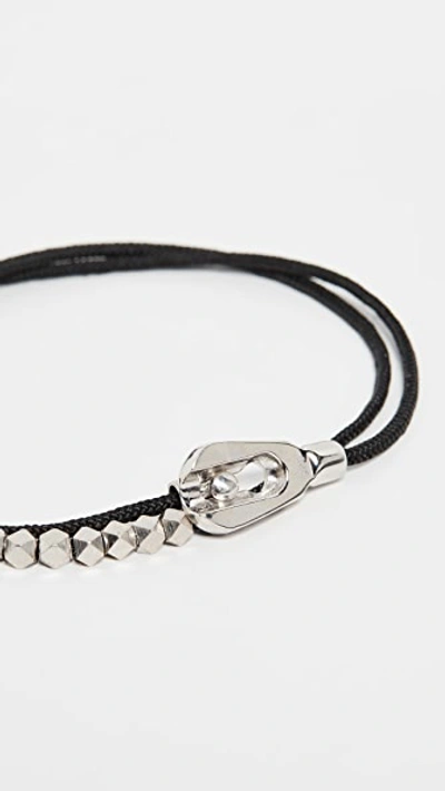 Shop Miansai Centra Rope Bead Bracelet In Black