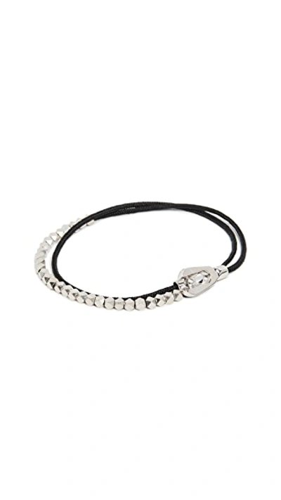 Shop Miansai Centra Rope Bead Bracelet In Black