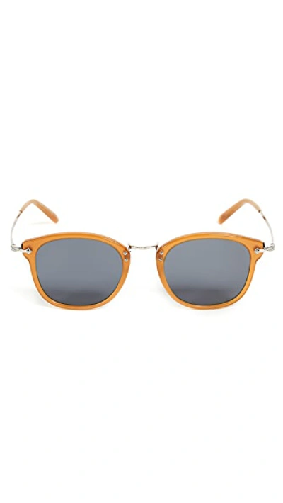 Shop Oliver Peoples Op-506 Sunglasses In Amber