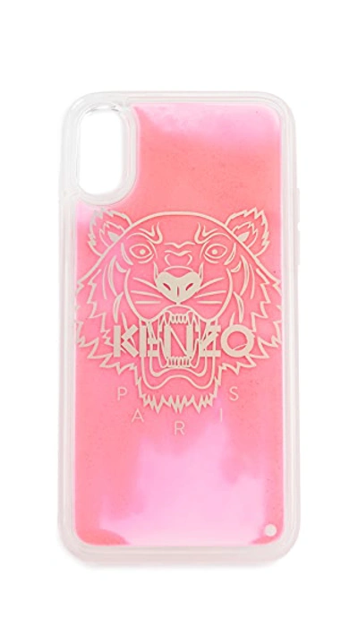 Shop Kenzo Tiger Head Iphone X / Xs Case In Strawberry