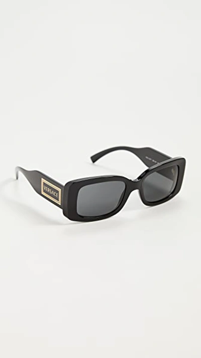 Shop Versace 0ve4377 Sunglasses In Black/grey
