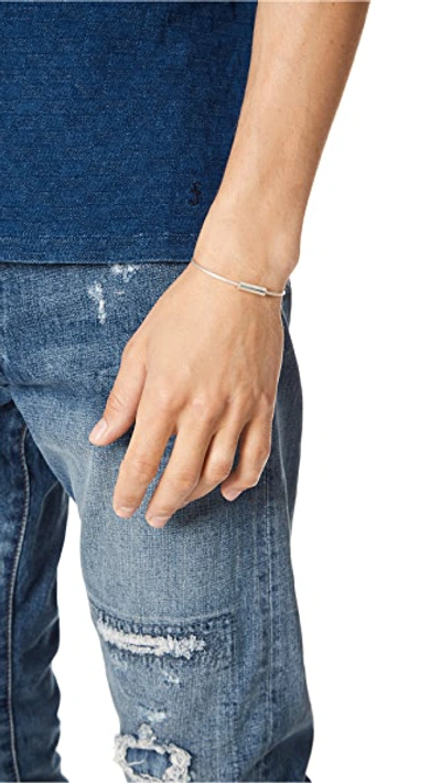 Shop Le Gramme 7 Grammes Polished Cable Bracelet In Silver