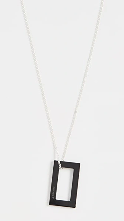 Shop Le Gramme Ceramic Necklace In Black Ceramic