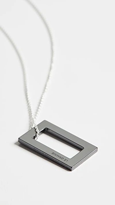 Shop Le Gramme Ceramic Necklace In Black Ceramic