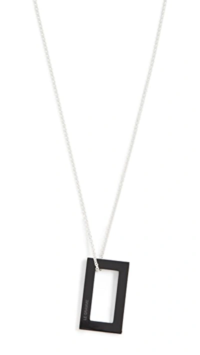 Shop Le Gramme Ceramic Necklace In Black Ceramic