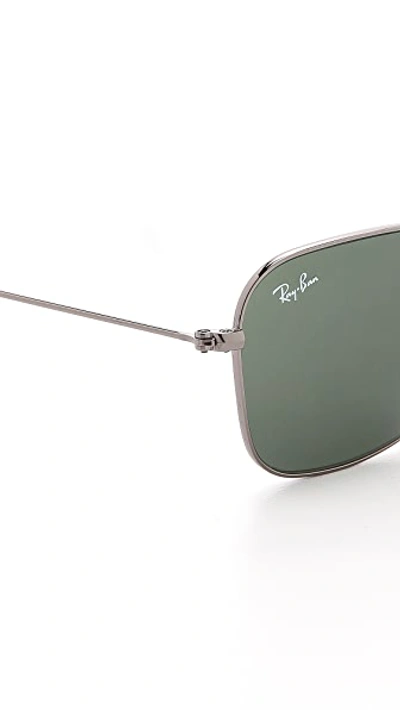 Shop Ray Ban Caravan Sunglasses In Gunmetal/green