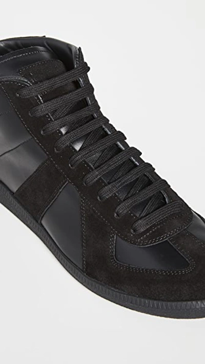 Shop Maison Margiela Replica High Top Sneakers In Black