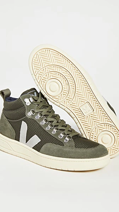 Shop Veja Roraima Sneakers In Olive/oxford-grey/butter-sole