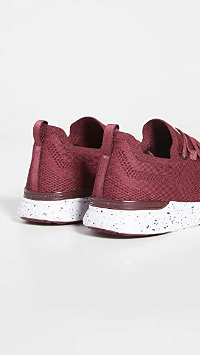 Shop Apl Athletic Propulsion Labs Techloom Breeze Running Sneakers In Burgundy/white/speckle