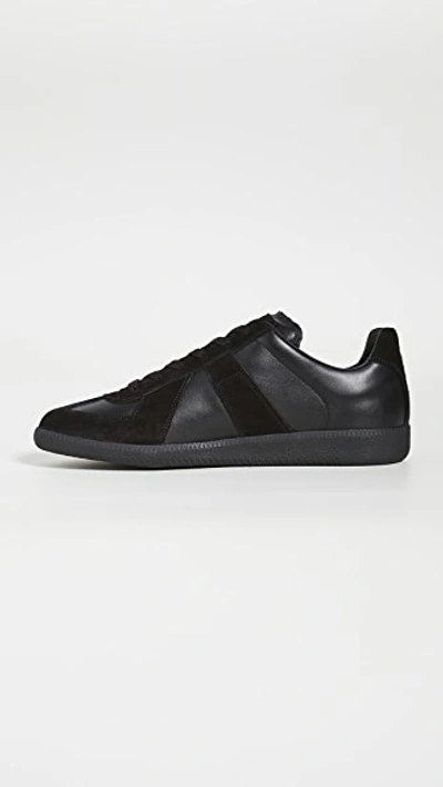 Shop Maison Margiela Replica Low Top Sneakers Black