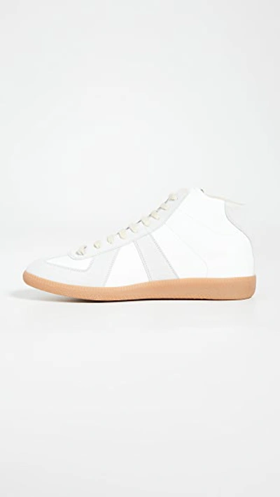Shop Maison Margiela Replica High Top Sneakers In Off White