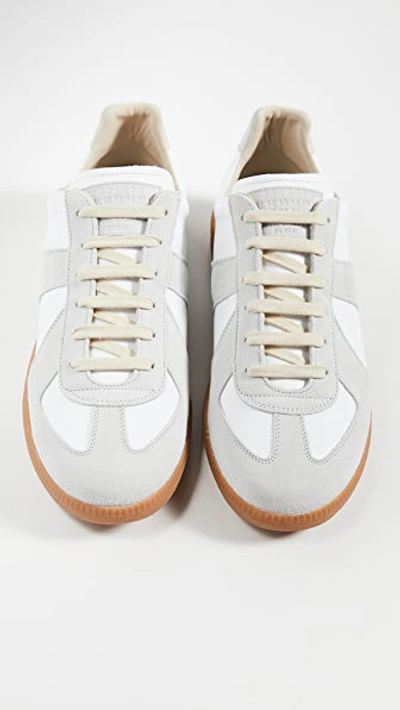Shop Maison Margiela Replica Low Top Sneakers Off White