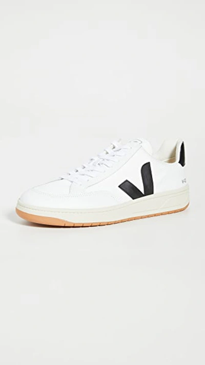 Shop Veja V-12 Sneakers In White/black/extra White