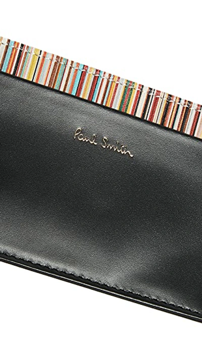 Shop Paul Smith Interior Multi Stripe Card Case In Black
