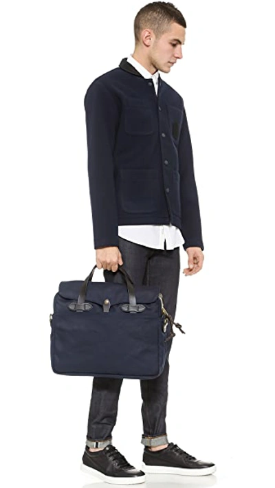 Shop Filson Original Briefcase In Navy