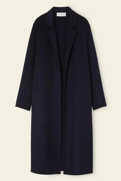 Shop Mansur Gavriel Cashmere Narrow Buttonless Coat In Blu