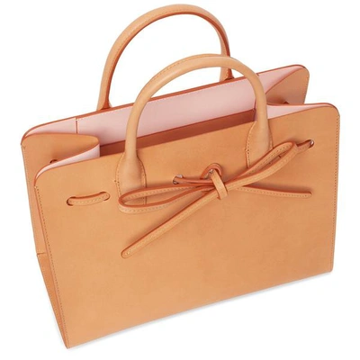 Shop Mansur Gavriel Mini Sun Bag In Cammello/rosa