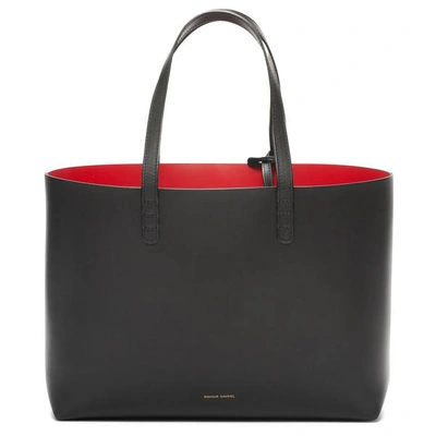 Shop Mansur Gavriel Small Tote In Black/flamma