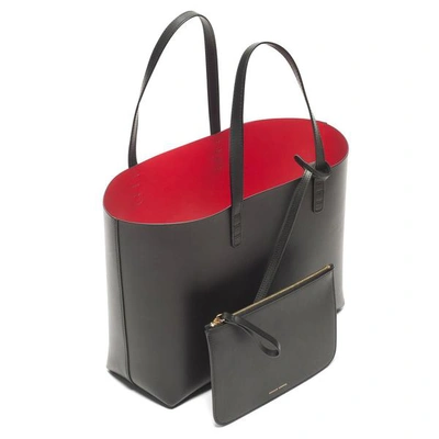 Shop Mansur Gavriel Small Tote In Black/flamma